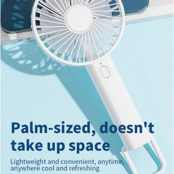 F35 With Hanging Hole Rechargeable Cooling Fan Powerful Handheld Fan 1200mAh Desk Fan(White)