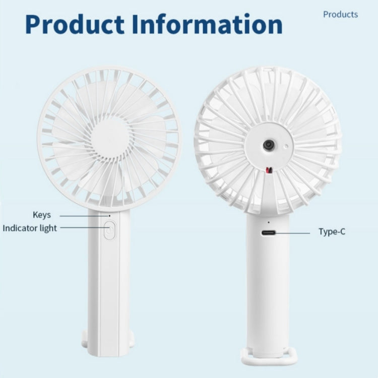 F35 With Hanging Hole Rechargeable Cooling Fan Powerful Handheld Fan 1200mAh Desk Fan(White)