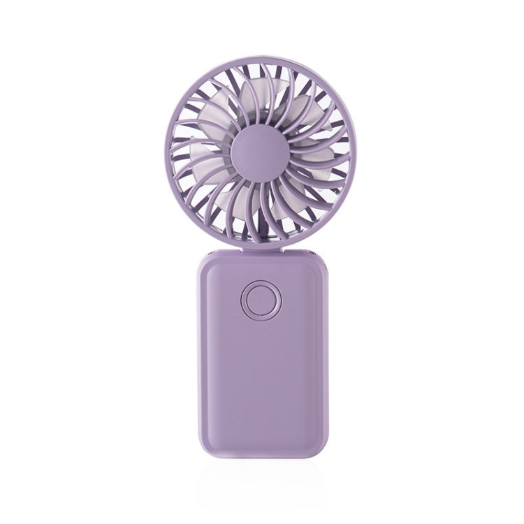 F458 With Neck Rope Summer 3 Speeds Adjustable Foldable Mini Handheld Fan(Purple)