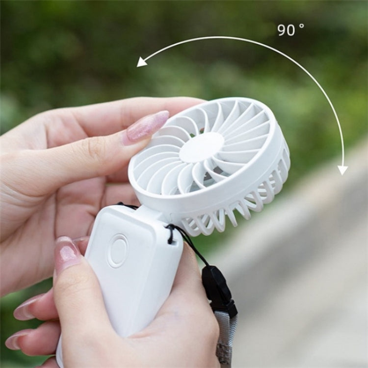 F458 With Neck Rope Summer 3 Speeds Adjustable Foldable Mini Handheld Fan(Purple)