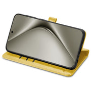 For Huawei Pura 70 Ultra Cat and Dog Embossed Leather Phone Case(Yellow)