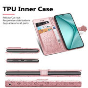 For Huawei Pura 70 Cat and Dog Embossed Leather Phone Case(Pink)