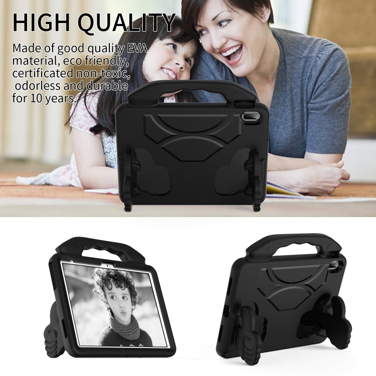 For iPad Air 11 2025 / 2024 Children EVA Shockproof Tablet Case with Thumb Bracket(Black)