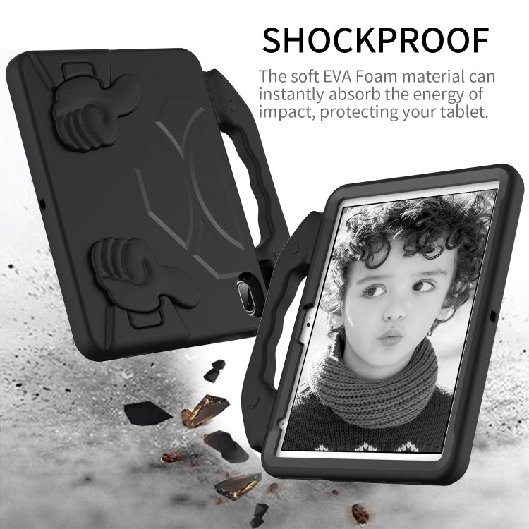 For iPad Air 11 2025 / 2024 Children EVA Shockproof Tablet Case with Thumb Bracket(Black)