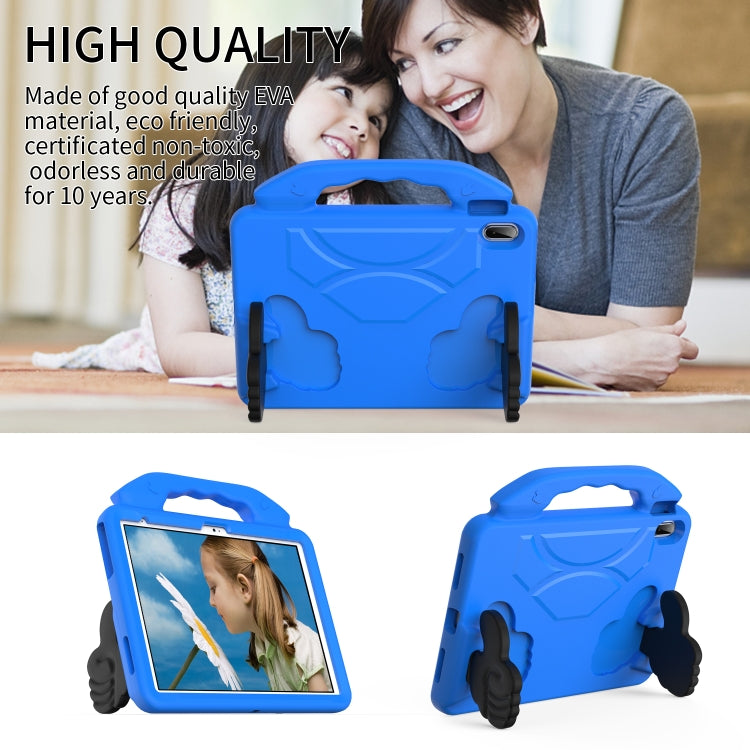 For iPad Air 11 2025 / 2024 Children EVA Shockproof Tablet Case with Thumb Bracket(Blue)