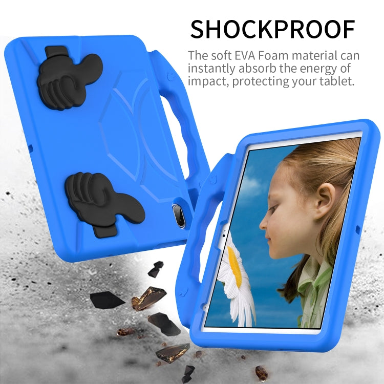 For iPad Air 11 2025 / 2024 Children EVA Shockproof Tablet Case with Thumb Bracket(Blue)
