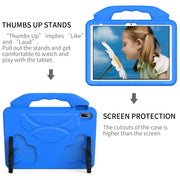 For iPad Air 11 2025 / 2024 Children EVA Shockproof Tablet Case with Thumb Bracket(Blue)