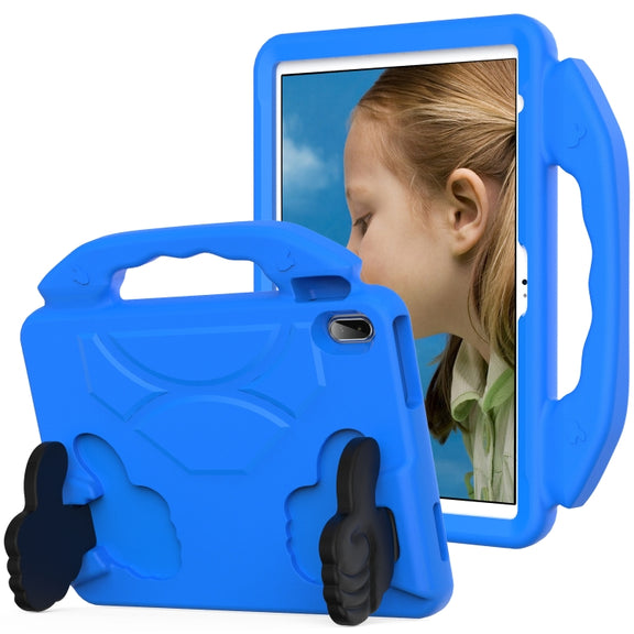 For iPad Air 11 2025 / 2024 Children EVA Shockproof Tablet Case with Thumb Bracket(Blue)