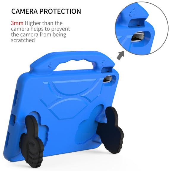 For iPad Air 11 2025 / 2024 Children EVA Shockproof Tablet Case with Thumb Bracket(Blue)