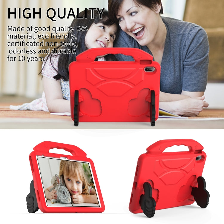For iPad Air 11 2025 / 2024 Children EVA Shockproof Tablet Case with Thumb Bracket(Red)