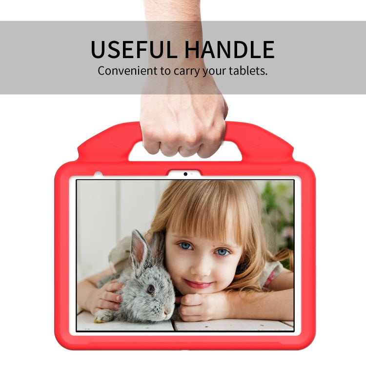 For iPad Air 11 2025 / 2024 Children EVA Shockproof Tablet Case with Thumb Bracket(Red)