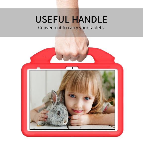 For iPad Air 11 2025 / 2024 Children EVA Shockproof Tablet Case with Thumb Bracket(Red)