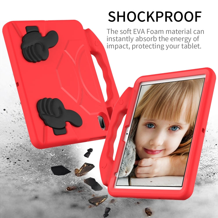 For iPad Air 11 2025 / 2024 Children EVA Shockproof Tablet Case with Thumb Bracket(Red)