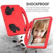 For iPad Air 11 2025 / 2024 Children EVA Shockproof Tablet Case with Thumb Bracket(Red)