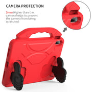For iPad Air 11 2025 / 2024 Children EVA Shockproof Tablet Case with Thumb Bracket(Red)