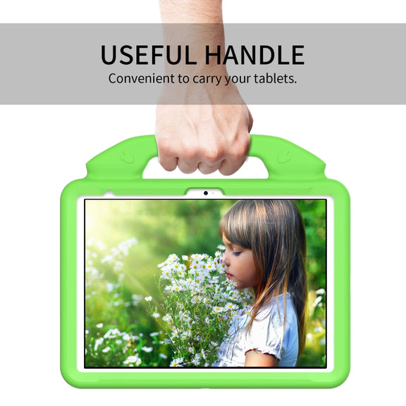 For iPad Air 11 2025 / 2024 Children EVA Shockproof Tablet Case with Thumb Bracket(Green)