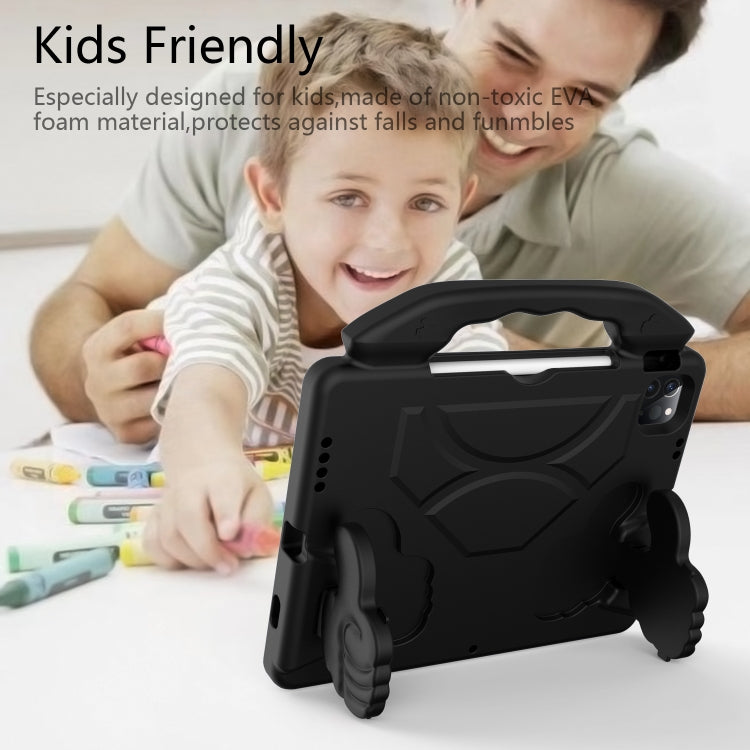 For iPad Pro 11 2024 Children EVA Shockproof Tablet Case with Thumb Bracket(Black)