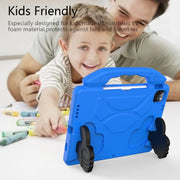 For iPad Pro 11 2024 Children EVA Shockproof Tablet Case with Thumb Bracket(Blue)