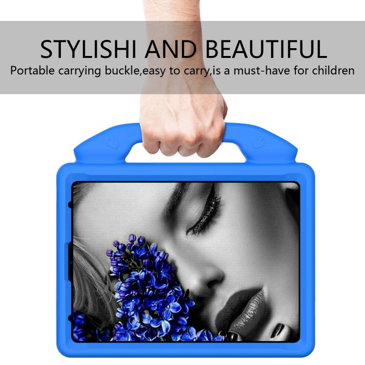 For iPad Pro 11 2024 Children EVA Shockproof Tablet Case with Thumb Bracket(Blue)