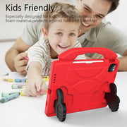 For iPad Pro 11 2024 Children EVA Shockproof Tablet Case with Thumb Bracket(Red)
