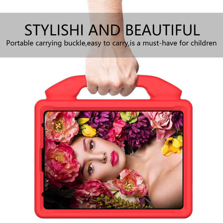 For iPad Pro 11 2024 Children EVA Shockproof Tablet Case with Thumb Bracket(Red)
