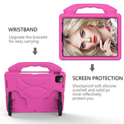For iPad Pro 11 2024 Children EVA Shockproof Tablet Case with Thumb Bracket(RoseRed)