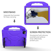 For iPad Pro 11 2024 Children EVA Shockproof Tablet Case with Thumb Bracket(Purple)