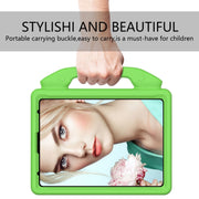 For iPad Pro 11 2024 Children EVA Shockproof Tablet Case with Thumb Bracket(Green)