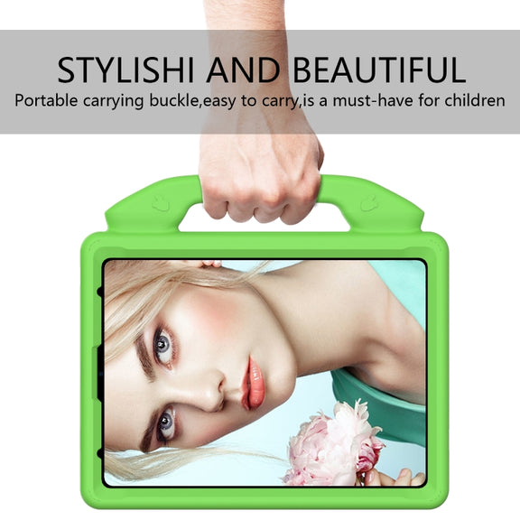 For iPad Pro 11 2024 Children EVA Shockproof Tablet Case with Thumb Bracket(Green)