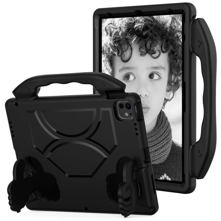 For iPad Air 13 2025 / 2024 Children EVA Shockproof Tablet Case with Thumb Bracket(Black)
