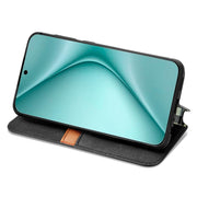 For Huawei Pura 70 Cubic Grid Pressed Magnetic Leather Phone Case(Black)