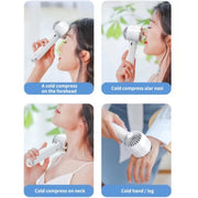 CL02 Outdoor Summer Cooler Cooling Effect Handheld Fan USB Semiconductor Fan(White)