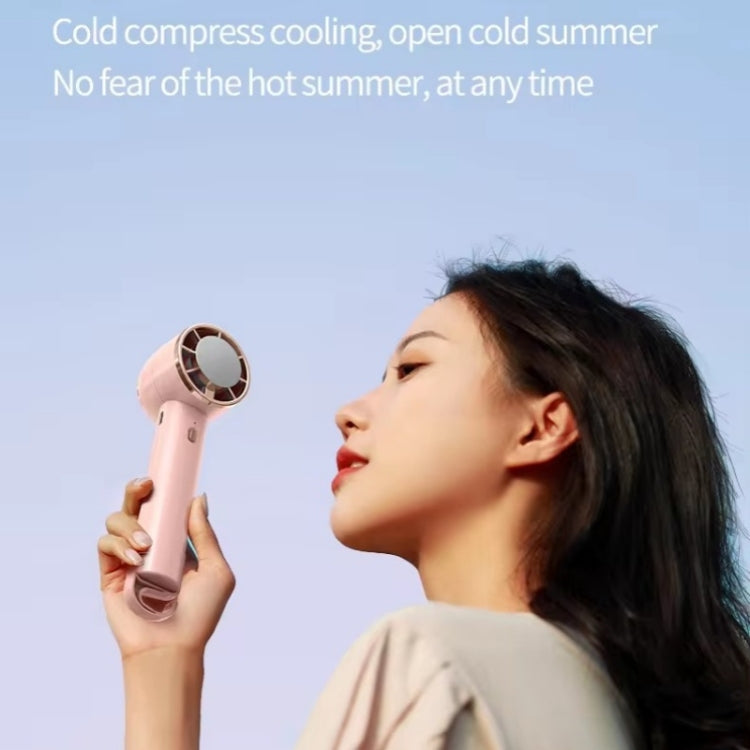 CL02 Outdoor Summer Cooler Cooling Effect Handheld Fan USB Semiconductor Fan(White)
