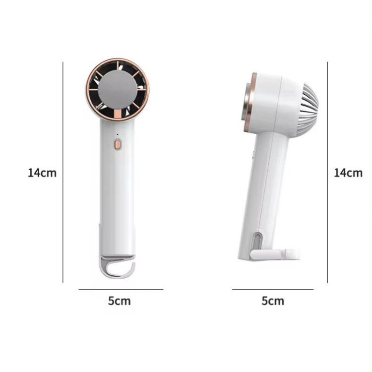 CL02 Outdoor Summer Cooler Cooling Effect Handheld Fan USB Semiconductor Fan(White)