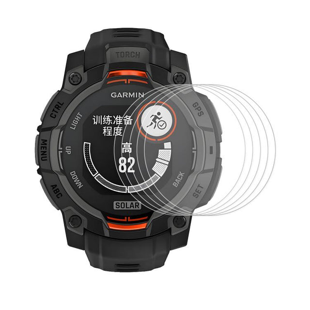 For Garmin Instinct 3 AMOLED / Solar 45mm 5pcs ENKAY Hat-Prince 0.2mm 9H Tempered Glass Screen Protector Watch Film