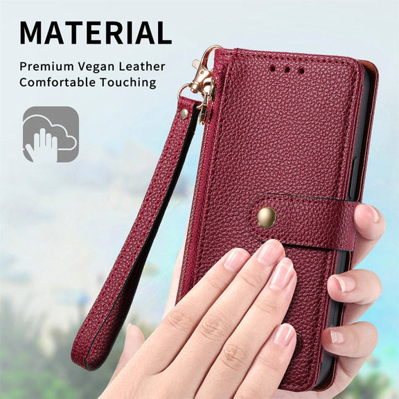 For Huawei Pura 70 Love Zipper Lanyard Leather Phone Case(Red)