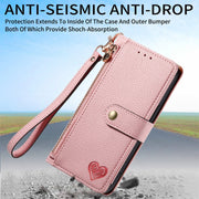 For Huawei Pura 70 Pro Love Zipper Lanyard Leather Phone Case(Pink)