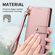 For Huawei Pura 70 Pro Love Zipper Lanyard Leather Phone Case(Pink)