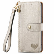For Huawei Pura 70 Pro+ Love Zipper Lanyard Leather Phone Case(Gray)