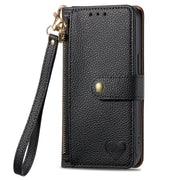 For Huawei Pura 70 Ultra Love Zipper Lanyard Leather Phone Case(Black)