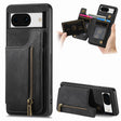 For Google Pixel 9 / 9 Pro Retro Leather Zipper Wallet Back Phone Case(Black) - Google Cases by PMC TechLife | Online Shopping South Africa | PMC TechLife | Buy Now Pay Later Mobicred
