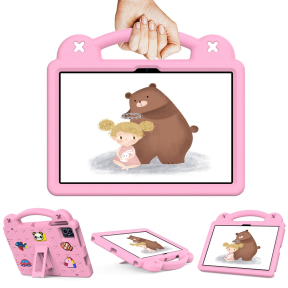 For Blackview Tab 80 10.1 2023 Handle Kickstand Children EVA Shockproof Tablet Case(Pink)