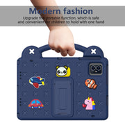 For Walmart ONN 10.1 Gen4 2024 Handle Kickstand Children EVA Shockproof Tablet Case(Navy Blue)