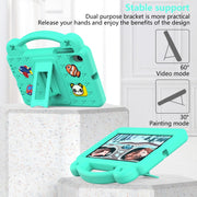For Walmart Onn 7.0 Gen4 2024 Handle Kickstand Children EVA Shockproof Tablet Case(Mint Green)
