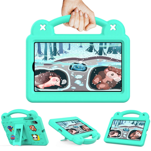 For Walmart Onn 7.0 Gen4 2024 Handle Kickstand Children EVA Shockproof Tablet Case(Mint Green)