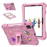 For iPad Air 11 2025 / 2024 Hi Baby EVA Full Body Tablet Case with Strap(Pink)
