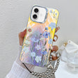 For iPhone 16 Electroplating Laser Flower Phone Case with Wrist Strap(Chrysanthemum AH5) - iPhone 16 Cases by PMC TechLife | Online Shopping South Africa | PMC TechLife | Buy Now Pay Later Mobicred