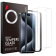 For iPhone 15 Pro NORTHJO 2pcs A++ Screen Protector Tempered Glass Film with Installation Frame - iPhone 15 Pro Tempered Glass by NORTHJO | Online Shopping South Africa | PMC TechLife | Buy Now Pay Later Mobicred