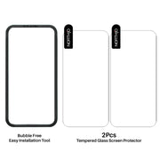 For iPhone 16 NORTHJO 2pcs A++ Screen Protector Tempered Glass Film with Installation Frame