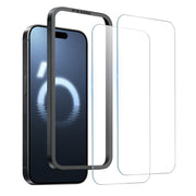 For iPhone 16 Pro Max NORTHJO 2pcs A++ Screen Protector Tempered Glass Film with Installation Frame